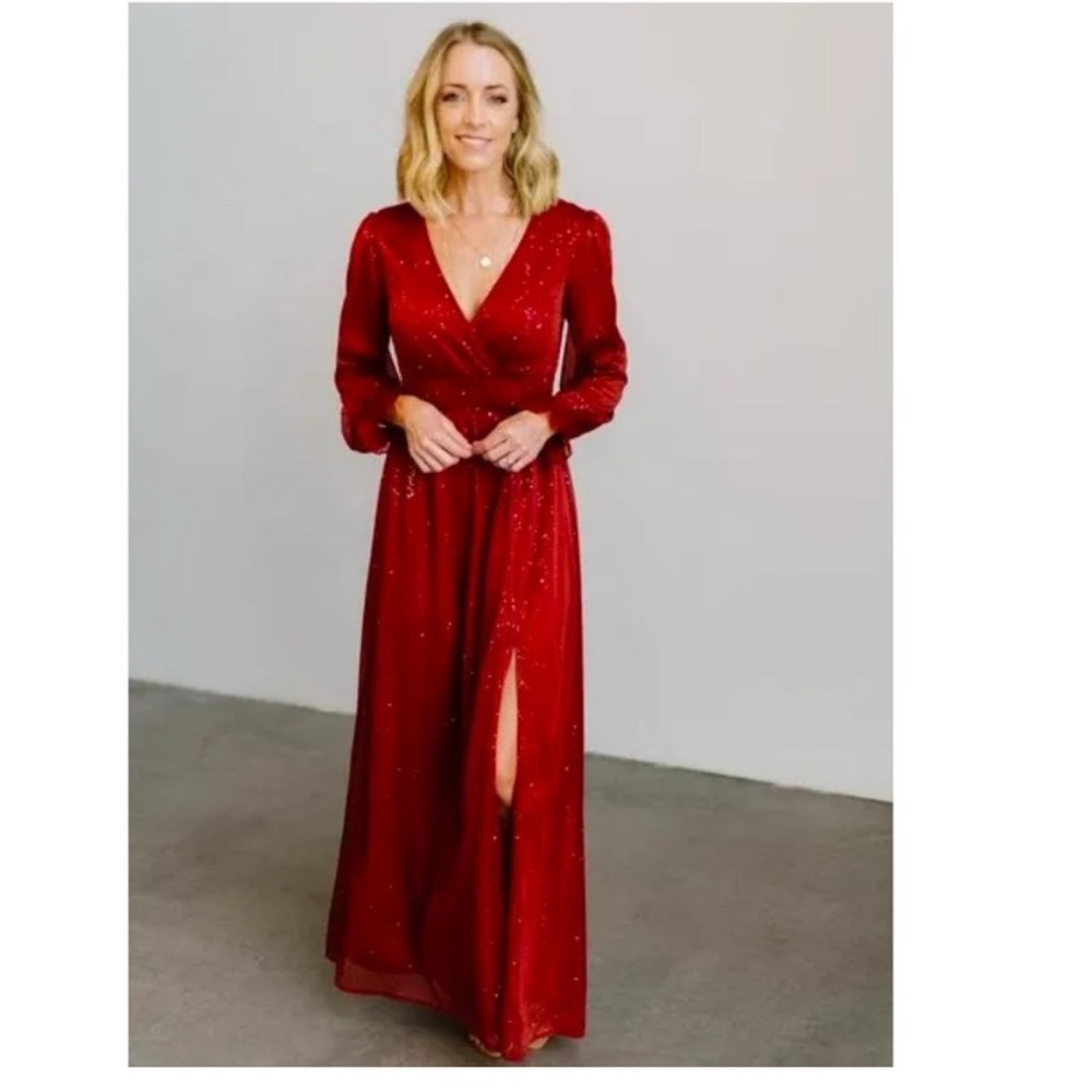 Baltic born shimmer dress red